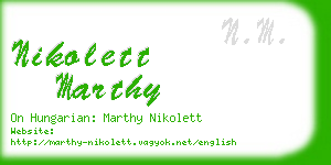 nikolett marthy business card